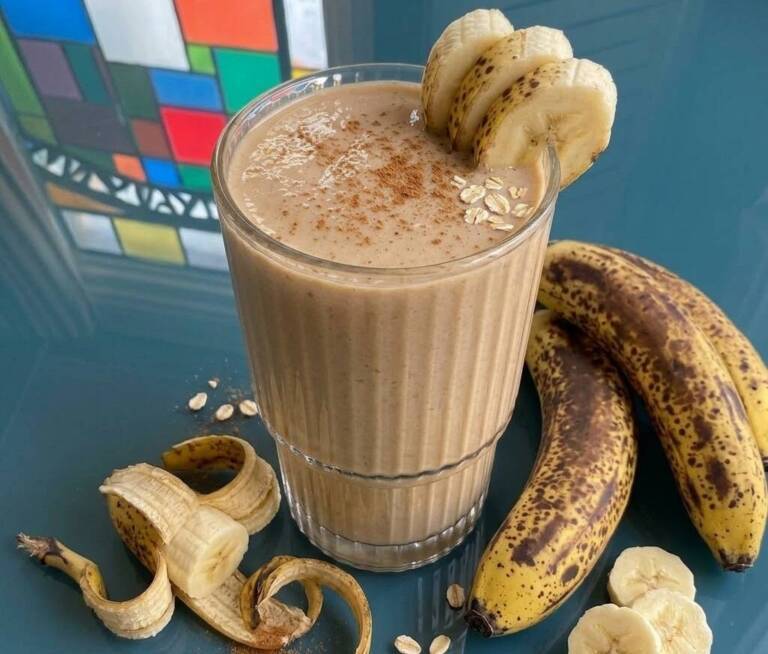 Batido de Avena y Plátano cremoso