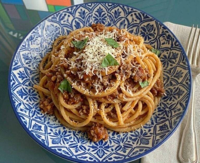 Espaguetis a la boloñesa caseros