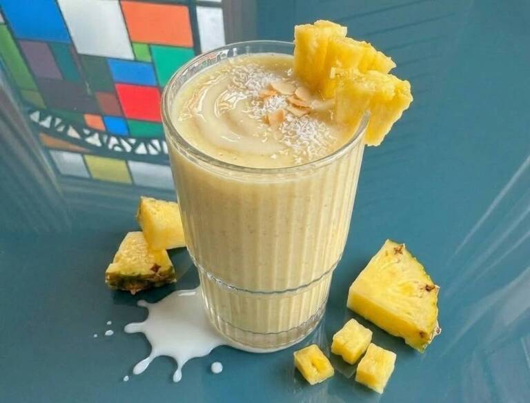Batido de Piña y Leche cremoso