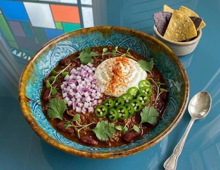 Chili con Carne sabroso, tierno y meloso